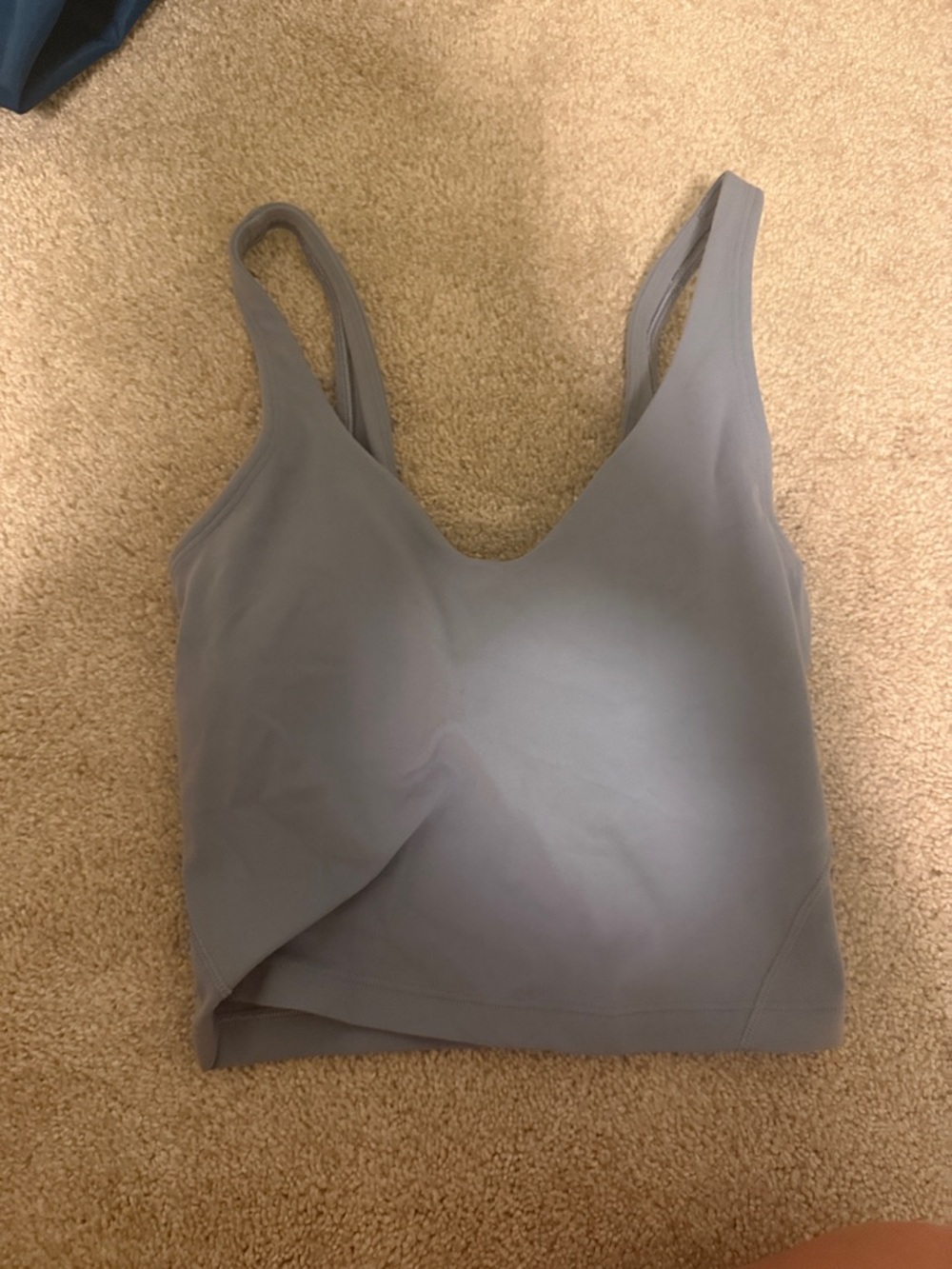 Grey Seamless Lululemon Align V-Neck Bralette Tank
